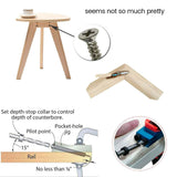 18PCS 15° Pocket Hole Screw Jig Dowel Drill Set