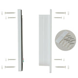 4-Way Lockable Pet Flap Door Screen White Large Size