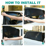 2/4x Universal Car Sun Shades Rear Side Seat Window Socks Baby Kids UV Protection