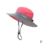 Summer Sun Protective Bucket Hat Fishing Hiking Travel Beach Big Wide Brim Cap