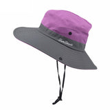 Summer Sun Protective Bucket Hat Fishing Hiking Travel Beach Big Wide Brim Cap