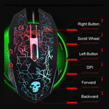 Ergonomic T6 Gaming Keyboard and Mouse Set for PC Laptop Rainbow Backlight USB