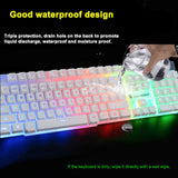 Ergonomic T6 Gaming Keyboard and Mouse Set for PC Laptop Rainbow Backlight USB