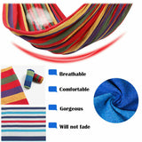 Double Hanging Hammock Outdoor Garden Travel Beach Swinging Bed Camping