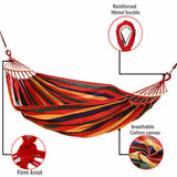 Double Hanging Hammock Outdoor Garden Travel Beach Swinging Bed Camping