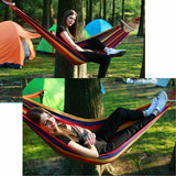 Double Hanging Hammock Outdoor Garden Travel Beach Swinging Bed Camping