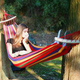 Double Hanging Hammock Outdoor Garden Travel Beach Swinging Bed Camping