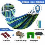 Double Hanging Hammock Outdoor Garden Travel Beach Swinging Bed Camping