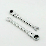 12 Pcs Metric Flexible Head Ratchet Wrench Gear Spanner 8-19mm Cr-V Steel Set