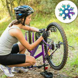 3Pcs 18 in 1 Stainless Multi-tool Snowflake Keychain