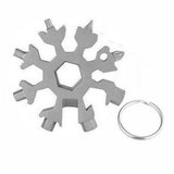3Pcs 18 in 1 Stainless Multi-tool Snowflake Keychain
