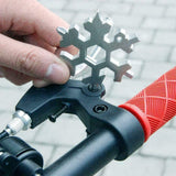 3Pcs 18 in 1 Stainless Multi-tool Snowflake Keychain