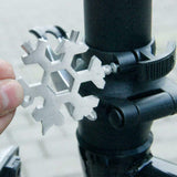 3Pcs 18 in 1 Stainless Multi-tool Snowflake Keychain