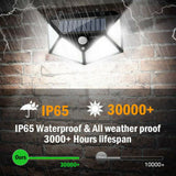 100 LED Solar Sensor Wall Light Motion Lights Outdoor Safety Security Home Lamp