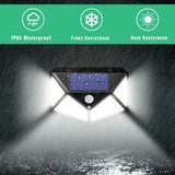 100 LED Solar Sensor Wall Light Motion Lights Outdoor Safety Security Home Lamp