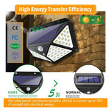 100 LED Solar Sensor Wall Light Motion Lights Outdoor Safety Security Home Lamp