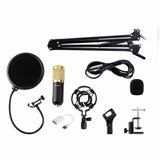 BM800 Condenser Microphone Kit Studio Suspension Boom Scissor Arm Sound Card