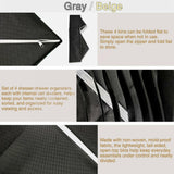 4 PCS/SET Foldable Storage Drawer Organizer Bra Underwear Closet Divider Kit