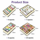 4 PCS/SET Foldable Storage Drawer Organizer Bra Underwear Closet Divider Kit