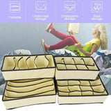 4 PCS/SET Foldable Storage Drawer Organizer Bra Underwear Closet Divider Kit