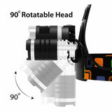 100000LM RECHARGEABLE HEADLAMP 3T6 XML LED HEADLIGHT