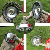 6" Weed Brush Steel Wire Trimmer Wheel Garden