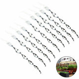 12 pcs Bird Repellent Wind Twisting Scare Rods Reflective Spiral 30cm Long