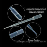 Plastic Pipettes Eye Dropper 50x Disposable Graduated Transfer Liquid Paint 3ML