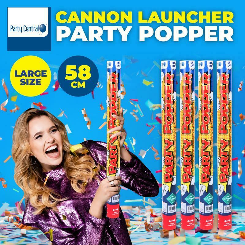 Party Central 4/8/12PK Party Popper Cannon Launcher Multicolour Confet