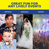 Party Central 4/8/12PK Party Popper Cannon Launcher Multicolour Confetti 58cm