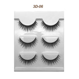 Eyelashes 3 Pairs Mink Natural Long Thick Makeup Cross False Eye Lashes
