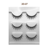 Eyelashes 3 Pairs Mink Natural Long Thick Makeup Cross False Eye Lashes