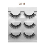 Eyelashes 3 Pairs Mink Natural Long Thick Makeup Cross False Eye Lashes