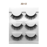 Eyelashes 3 Pairs Mink Natural Long Thick Makeup Cross False Eye Lashes