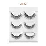 Eyelashes 3 Pairs Mink Natural Long Thick Makeup Cross False Eye Lashes