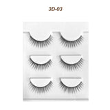 Eyelashes 3 Pairs Mink Natural Long Thick Makeup Cross False Eye Lashes