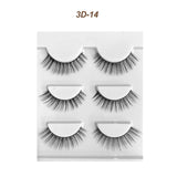 Eyelashes 3 Pairs Mink Natural Long Thick Makeup Cross False Eye Lashes