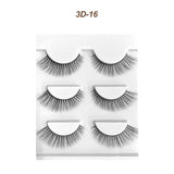 Eyelashes 3 Pairs Mink Natural Long Thick Makeup Cross False Eye Lashes