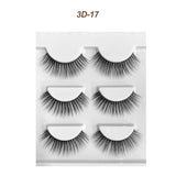 Eyelashes 3 Pairs Mink Natural Long Thick Makeup Cross False Eye Lashes