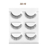 Eyelashes 3 Pairs Mink Natural Long Thick Makeup Cross False Eye Lashes