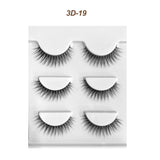 Eyelashes 3 Pairs Mink Natural Long Thick Makeup Cross False Eye Lashes