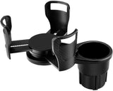 Adjustable 2in1 Car Seat Cup Holder Water Bottle Drink Coffee Cleanse Storage