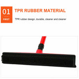 Rubber Broom For Dog Cat Pet Hair Car Windows Handle Sweeper Squeegee Floor