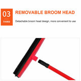 Rubber Broom For Dog Cat Pet Hair Car Windows Handle Sweeper Squeegee Floor