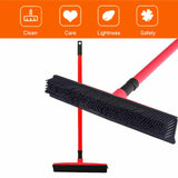 Rubber Broom For Dog Cat Pet Hair Car Windows Handle Sweeper Squeegee Floor