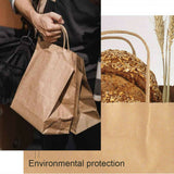 50 x Bulk Kraft Paper Bags Gift Shopping Carry Craft Brown Bag with Handles