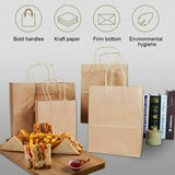 50 x Bulk Kraft Paper Bags Gift Shopping Carry Craft Brown Bag with Handles
