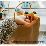 50 x Bulk Kraft Paper Bags Gift Shopping Carry Craft Brown Bag with Handles