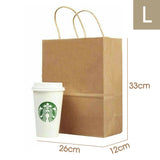 50 x Bulk Kraft Paper Bags Gift Shopping Carry Craft Brown Bag with Handles