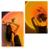 LED Sun Sunset Rainbow Projector Atmosphere USB Night Light Lamp For Room Decor